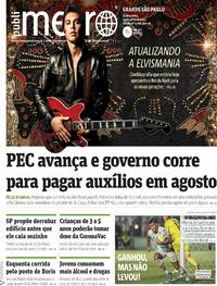 Capa do jornal Metro Jornal São Paulo 14/07/2022