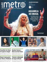 Capa do jornal Metro Jornal São Paulo 15/09/2022