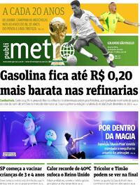Capa do jornal Metro Jornal São Paulo 20/07/2022