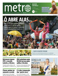 Capa do jornal Metro Jornal São Paulo 22/04/2022