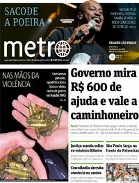 Capa do jornal Metro Jornal São Paulo 24/06/2022