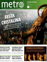 Capa do jornal Metro Jornal São Paulo 27/04/2022