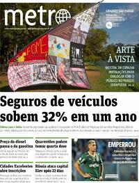 Capa do jornal Metro Jornal São Paulo 27/06/2022
