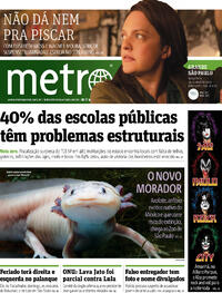 Capa do jornal Metro Jornal São Paulo 29/04/2022