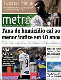 Capa do jornal Metro Jornal São Paulo 29/06/2022