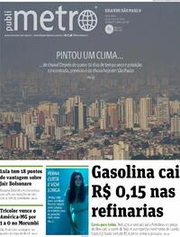 Capa do jornal Metro Jornal São Paulo 29/07/2022