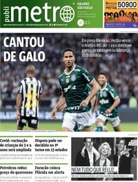 Capa do jornal Metro Jornal São Paulo 29/09/2022