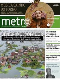 Capa do jornal Metro Jornal São Paulo 31/05/2022