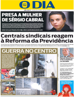Capa do jornal O Dia 07/12/2016