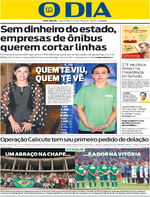 Capa do jornal O Dia 08/12/2016