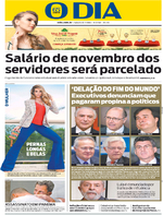 Capa do jornal O Dia 10/12/2016