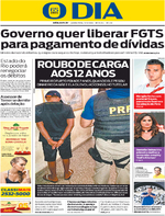 Capa do jornal O Dia 15/12/2016