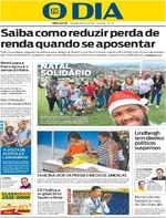 Capa do jornal O Dia 19/12/2016