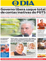 Capa do jornal O Dia 23/12/2016