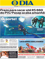 Capa do jornal O Dia 28/12/2016