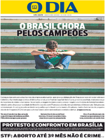 Capa do jornal O Dia 30/11/2016