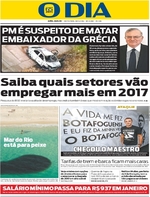 Capa do jornal O Dia 30/12/2016