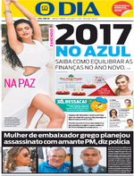 Capa do jornal O Dia 31/12/2016