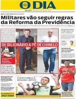 Capa do jornal O Dia 01/02/2017