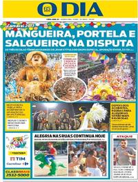 Capa do jornal O Dia 01/03/2017