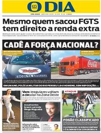 Capa do jornal O Dia 01/06/2017