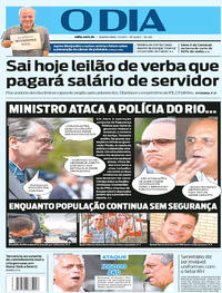 Capa do jornal O Dia 01/11/2017