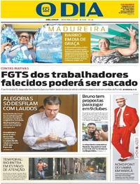 Capa do jornal O Dia 03/03/2017