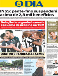 Capa do jornal O Dia 03/04/2017