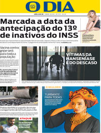 Capa do jornal O Dia 03/06/2017