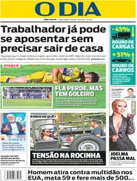 Capa do jornal O Dia 03/10/2017
