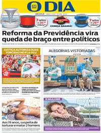 Capa do jornal O Dia 04/03/2017