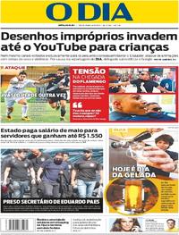Capa do jornal O Dia 04/08/2017