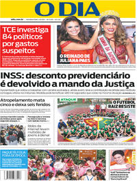 Capa do jornal O Dia 04/09/2017