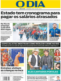 Capa do jornal O Dia 04/10/2017