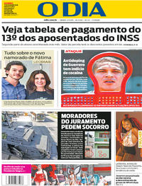 Capa do jornal O Dia 04/11/2017