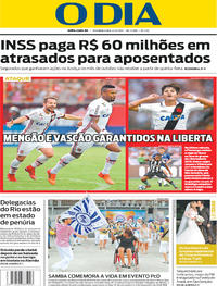 Capa do jornal O Dia 04/12/2017