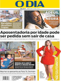 Capa do jornal O Dia 05/08/2017