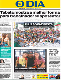 Capa do jornal O Dia 06/03/2017