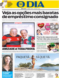 Capa do jornal O Dia 07/05/2017