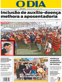 Capa do jornal O Dia 07/08/2017