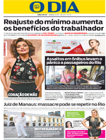 Capa do jornal O Dia 08/01/2017