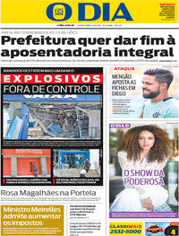 Capa do jornal O Dia 08/03/2017
