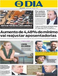 Capa do jornal O Dia 08/04/2017