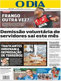 Capa do jornal O Dia 08/09/2017