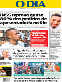 Capa do jornal O Dia 08/12/2017