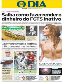 Capa do jornal O Dia 09/04/2017