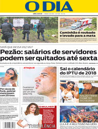 Capa do jornal O Dia 09/12/2017