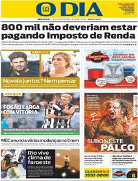 Capa do jornal O Dia 10/03/2017