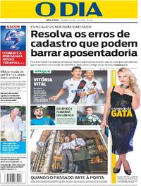 Capa do jornal O Dia 10/09/2017