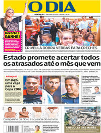 Capa do jornal O Dia 10/10/2017